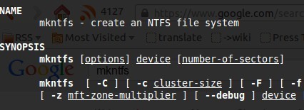 Ntfs formatieren