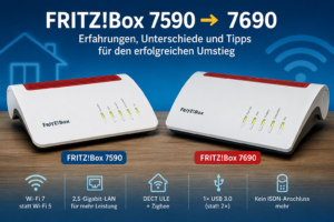 Fritzbox 7590 --> 7690 (KI generiertes Bild)