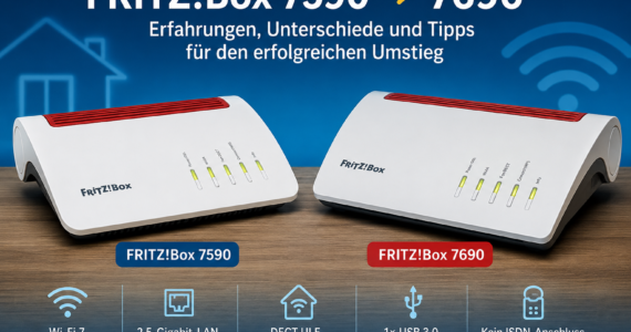 Fritzbox 7590 --> 7690 (KI generiertes Bild)