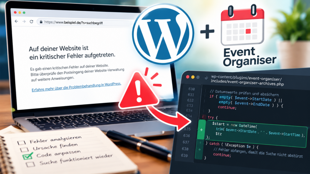 Fehler im Event-Organiser Plugin